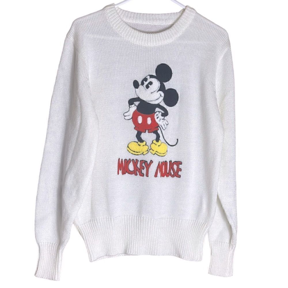 Retro Pullover Knit Disney Mickey Mouse Sweater Size Medium 📦